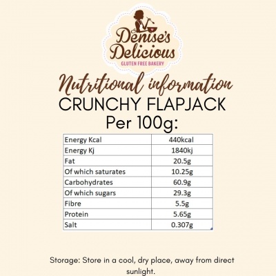 Denise's Delicious Gluten Free Crunchy Flapjack